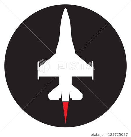 fighter plane icon vectors illustration symbol design 123725027