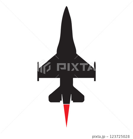 fighter plane icon vectors illustration symbol design 123725028