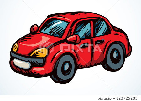Toy Car. Vector drawing icon 123725285