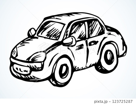 Toy Car. Vector drawing icon 123725287