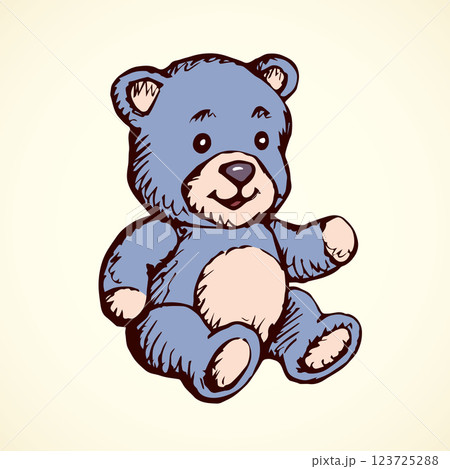 Toy Bear. Vector drawing 123725288