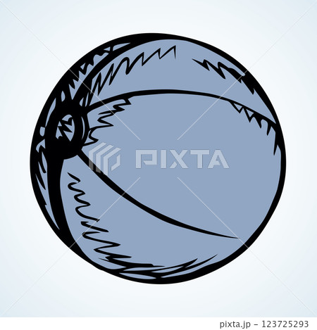 Big children's ball. Vector drawing Big children's ball. Vector drawing 123725293