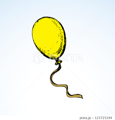 Inflatable balloon. Vector drawing 123725294