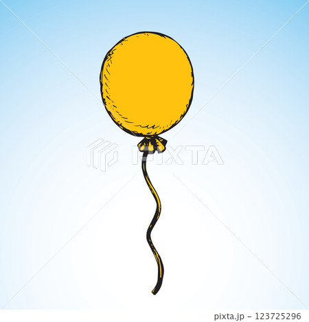 Inflatable balloon. Vector drawing Inflatable balloon. Vector drawing 123725296