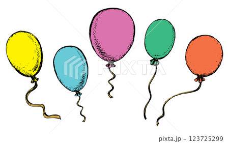 Inflatable balloon. Vector drawing Inflatable balloon. Vector drawing 123725299