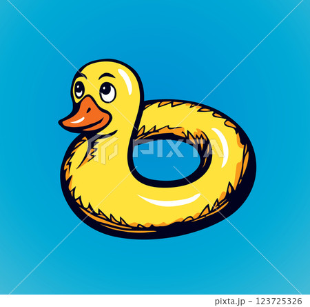 Inflatable swimming ring. Vector drawing Inflatable swimming ring. Vector drawing 123725326