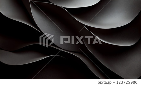Wavy abstract shapes overlap in dark and light shades. Concept of modern artistic texture. 123725980