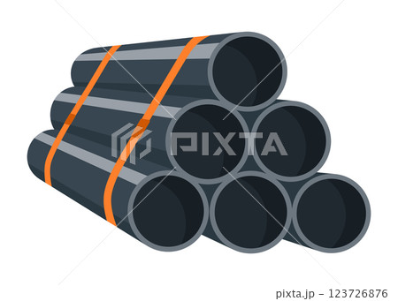 Metallurgy industry production. Steel industry banner symbol. Industrial casting metal. Cartoon flat vector illustration 123726876