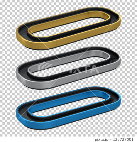 Set of Airport luggage conveyor belt from baggage claim area isolated on white background. 3d render of travel vacation concept. Set of Airport luggage conveyor belt from baggage claim area isolated on white background. 3d render of travel vacation concept. 123727001