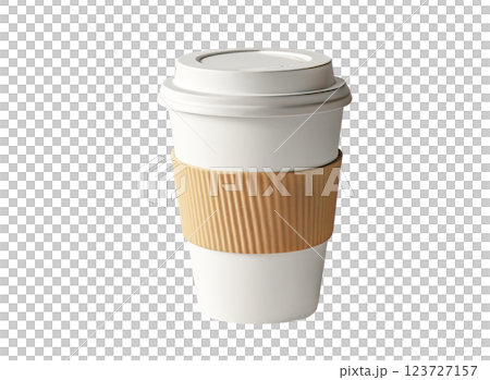 Generic paper cup with plastic lid, front view. Coffee to go, mock up Generic paper cup with plastic lid, front view. Coffee to go, mock up 123727157