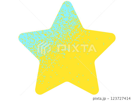 ざらつきグラデーションの星型。メゾティント風。 ざらつきグラデーションの星型。メゾティント風。 123727414