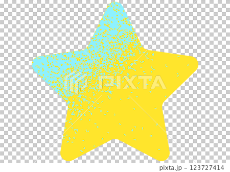 ざらつきグラデーションの星型。メゾティント風。 ざらつきグラデーションの星型。メゾティント風。 123727414