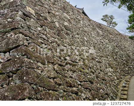 お城の石垣 お城の石垣 123727476