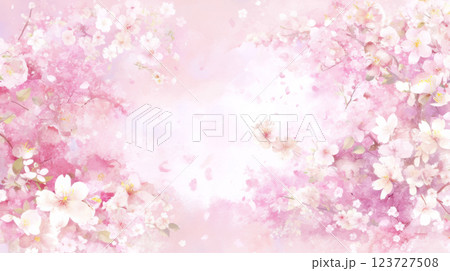 満開の桜の背景 123727508