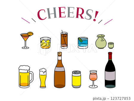 ドリンクイラスト　セット 123727853