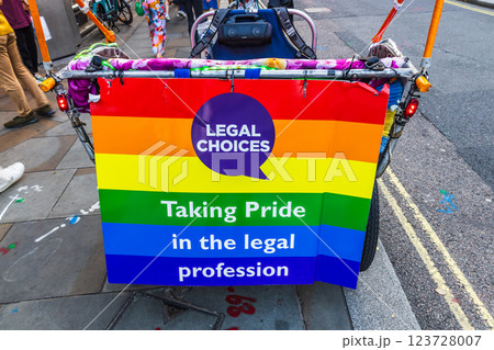 Pride Banner Promoting Inclusivity in the Legal Profession. London, UK, 2 September 2023 Pride Banner Promoting Inclusivity in the Legal Profession. London, UK, 2 September 2023 123728007