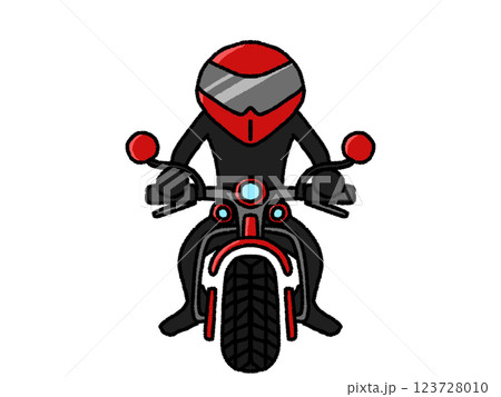 バイクに乗る人 バイクに乗る人 123728010