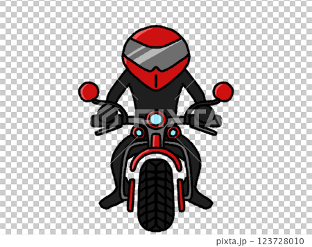 バイクに乗る人 バイクに乗る人 123728010