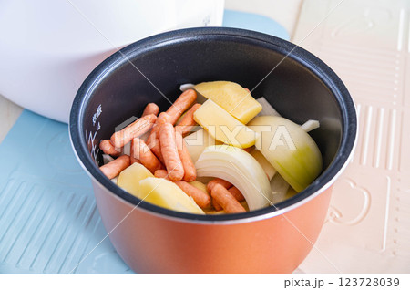 炊飯器で作るジャーマンポテト 炊飯器で作るジャーマンポテト 123728039