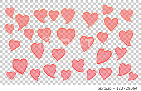 Watercolor heart pattern (red) Watercolor heart pattern (red) 123728064