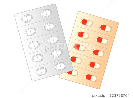 飲み薬のシンプルなイラスト素材(斜め) 飲み薬のシンプルなイラスト素材(斜め) 123728764