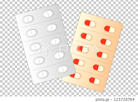 飲み薬のシンプルなイラスト素材(斜め) 飲み薬のシンプルなイラスト素材(斜め) 123728764