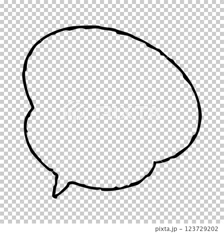 Simple handwritten speech bubble monochrome Simple handwritten speech bubble monochrome 123729202