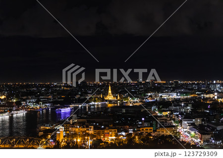 バンコク、夜の眺望 バンコク、夜の眺望 123729309