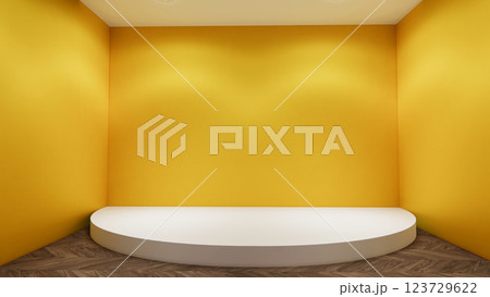 yellow color concept bathroom shower and Toilet and decoartion on modern zen toilet room japan style .3D rendering yellow color concept bathroom shower and Toilet and decoartion on modern zen toilet room japan style .3D rendering 123729622