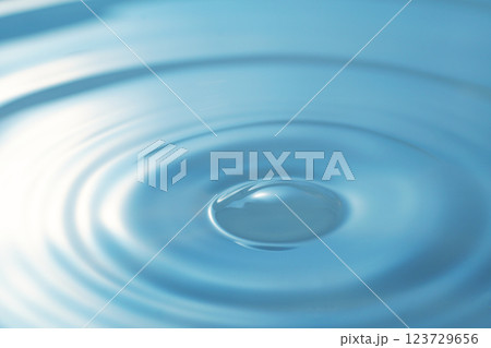 水面に広がる波紋(背景イメージ) 123729656
