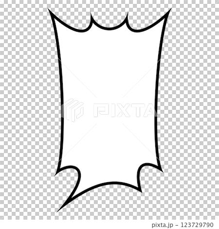 Simple speech bubble illustration, thorny, vertical Simple speech bubble illustration, thorny, vertical 123729790