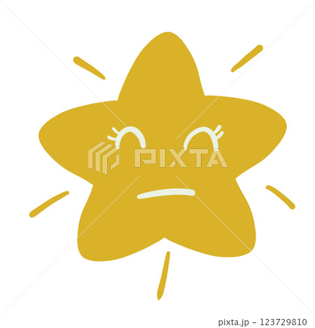 cute yellow star with sun cute yellow star with sun 123729810