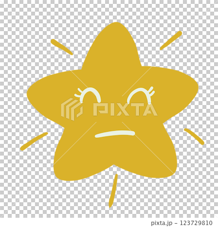 cute yellow star with sun 123729810