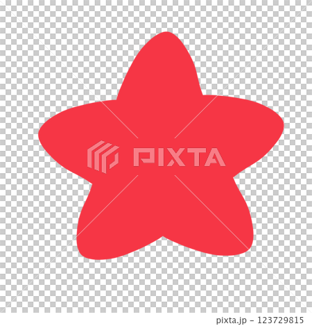 pink flower with red star 123729815