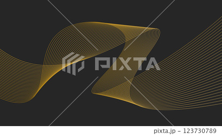 Elegant wave pattern in a dark background. Vector illustration 123730789