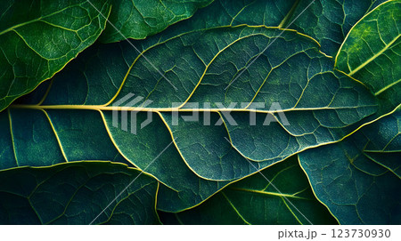 大きな葉の葉脈のテクスチャー 大きな葉の葉脈のテクスチャー 123730930
