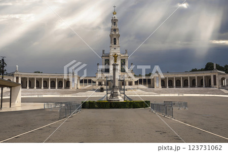 exteriors of basilica sanctuary of Fatima, Portugal exteriors of basilica sanctuary of Fatima, Portugal 123731062