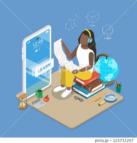 3D Isometric Flat Vector Illustration of Academic Education Process, Process Of Studying And Learning 3D Isometric Flat Vector Illustration of Academic Education Process, Process Of Studying And Learning 123731207