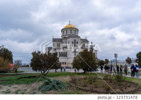 St. Vladimir's Cathedral in the Historical and Archaeological Reserve of Tauric Chersonesos in Sevastopol, Republic of Crimea St. Vladimir's Cathedral in the Historical and Archaeological Reserve of Tauric Chersonesos in Sevastopol, Republic of Crimea 123731478