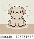 いぬ　かわいい　イラスト　ペット 123731657