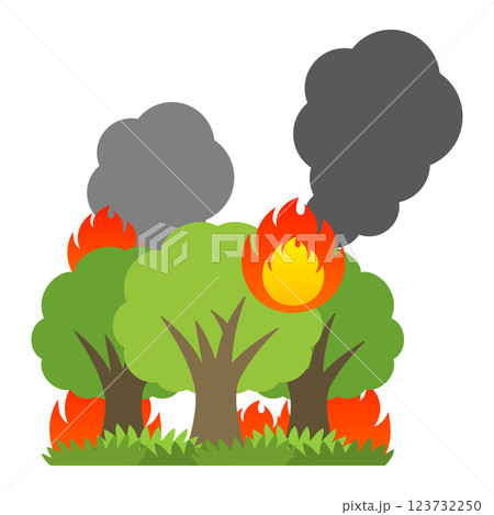 燃える木 123732250