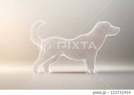 A dog is shown in a white and black pattern 123732454