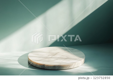 A marble table with a shadow on it and a contrast between the light and dark areas A marble table with a shadow on it and a contrast between the light and dark areas 123732850