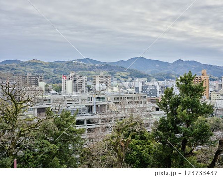 高知市内　高知城から見た高知市 123733437