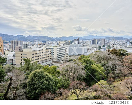高知市内 高知城から見た高知市 高知市内 高知城から見た高知市 123733438
