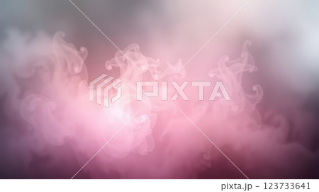 Ethereal pink smoke swirling in soft focus 123733641