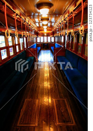 大正生まれ!!『16m級木造ダブルルーフ車体』の電車 ～木の床の車内 123734123