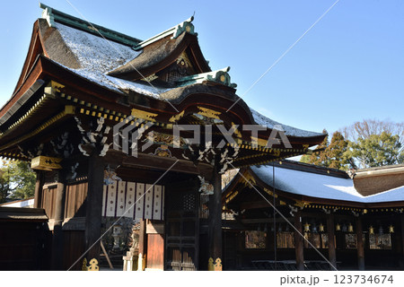 冬の天神さん　三光門【重要文化財】 123734674