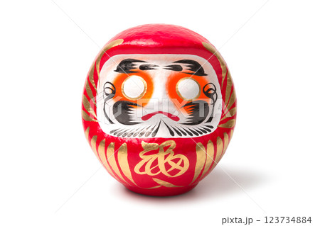 白い眼玉の赤い達磨 123734884