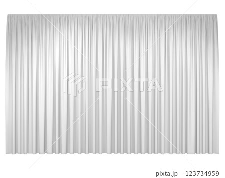 White stage curtains isolated on white background White stage curtains isolated on white background 123734959